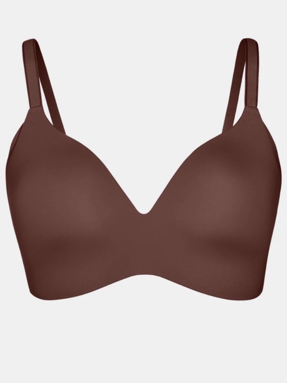 Knix Smooth Wireless T-Shirt Bra in Chocolate Brown size 34DDD